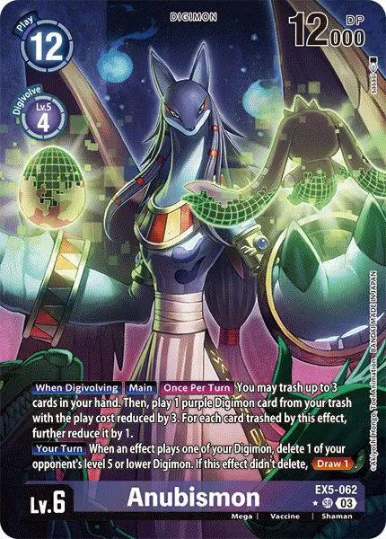 Digimon TCG Card 'EX5-062_P1' 'Anubismon'