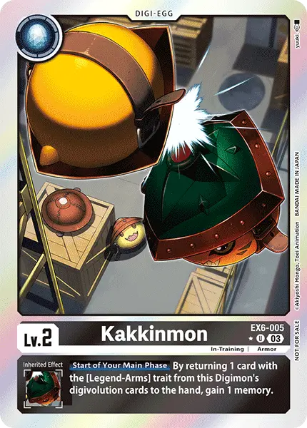 Digimon TCG Card 'EX6-005_P1' 'Kakkinmon'