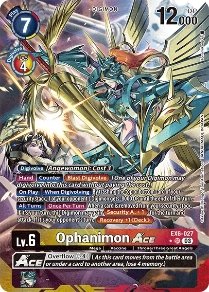 Digimon TCG Card EX6-027_P1 Ophanimon