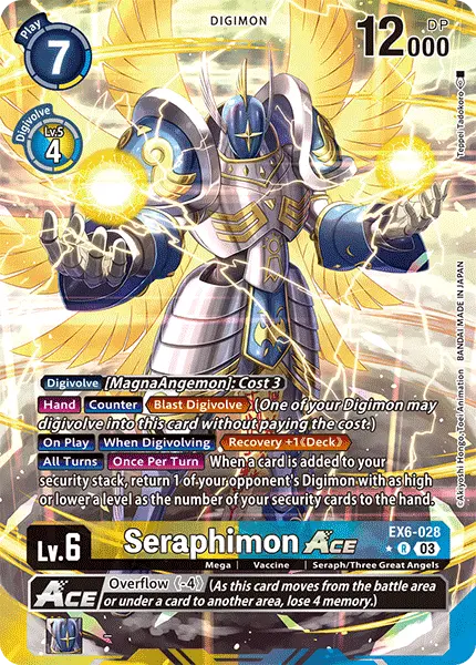 Digimon TCG Card 'EX6-028_P1' 'Seraphimon'