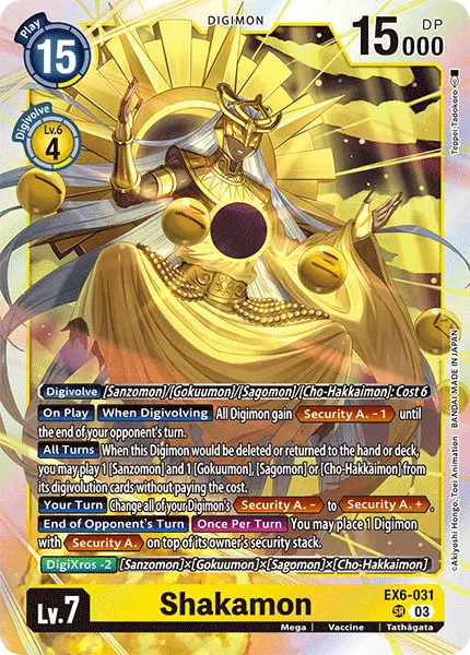 Digimon TCG Card EX6-031 Shakamon