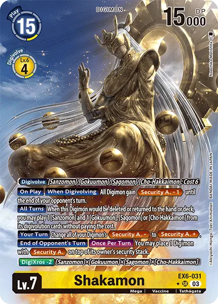 Digimon TCG Card EX6-031_P1 Shakamon