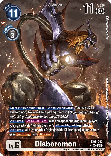 Digimon TCG Card 'EX6-043_P1' 'Diaboromon'