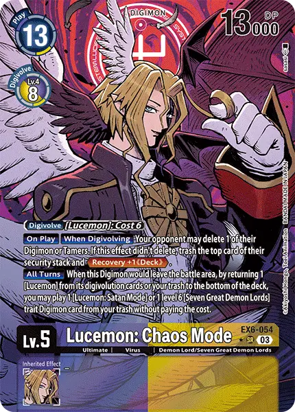 Digimon TCG Card 'EX6-054_P1' 'Lucemon: Chaos Mode'