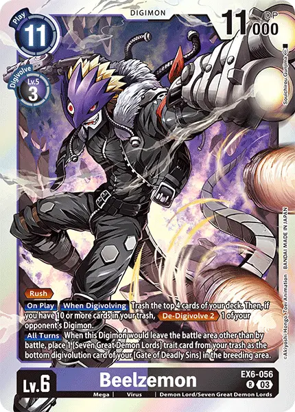 Deck Beelzemon - 1st with preview of card EX6-056