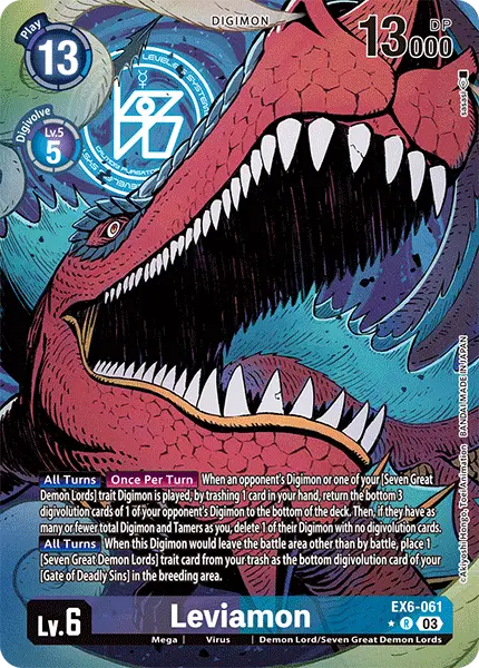 Digimon TCG Card 'EX6-061_P1' 'Leviamon'