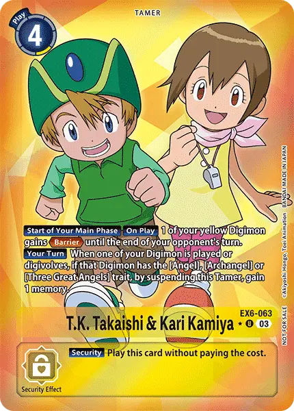 Digimon TCG Card 'EX6-063_P1' 'T.K. Takaishi & Kari Kamiya'