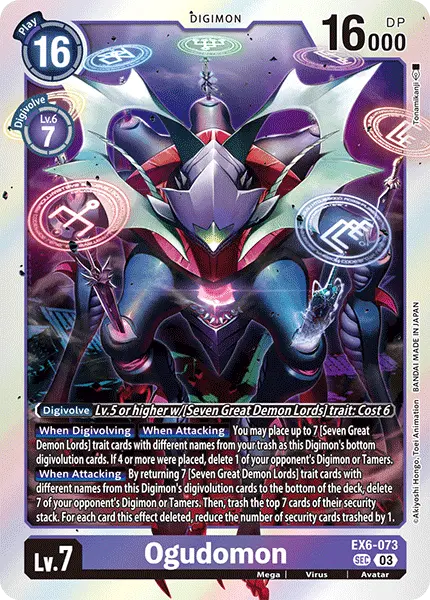 Digimon TCG Card 'EX6-073' 'Ogudomon'