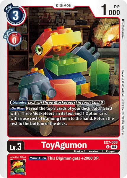 Digimon TCG Card EX7-008 ToyAgumon