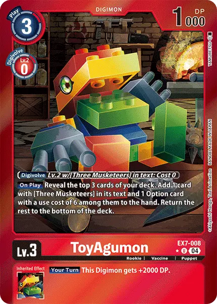 Digimon TCG Card EX7-008_P1 ToyAgumon