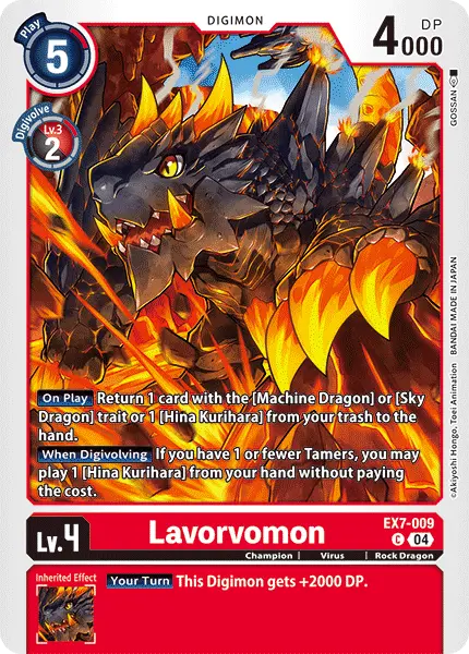 Digimon TCG Card 'EX7-009' 'Lavorvomon'