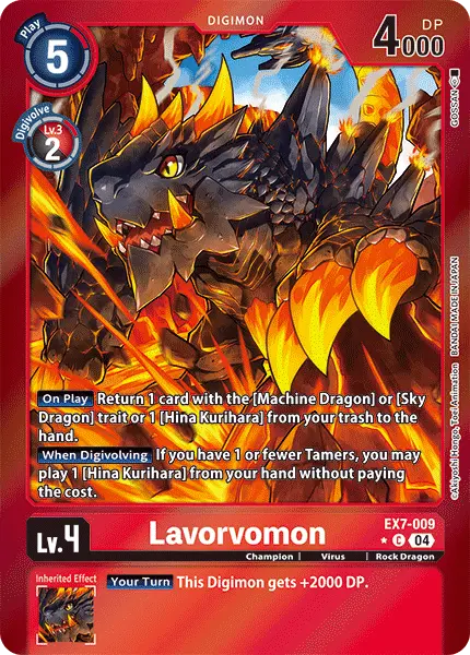 Digimon TCG Card 'EX7-009_P1' 'Lavorvomon'