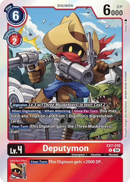 Digimon TCG Card 'EX7-010' 'Deputymon'