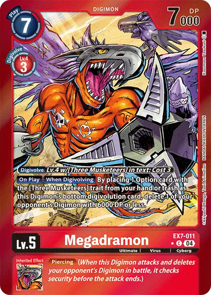 Digimon TCG Card EX7-011_P1 Megadramon