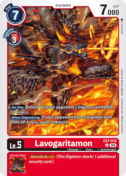 Digimon TCG Card EX7-012 Lavogaritamon