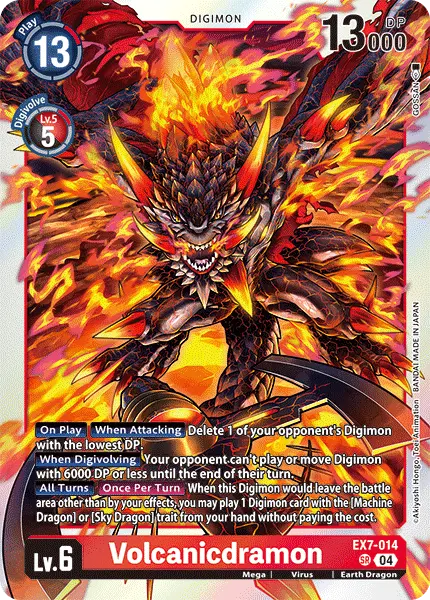 Digimon TCG Card EX7-014 Volcanicdramon