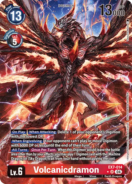 Digimon TCG Card 'EX7-014_P1' 'Volcanicdramon'