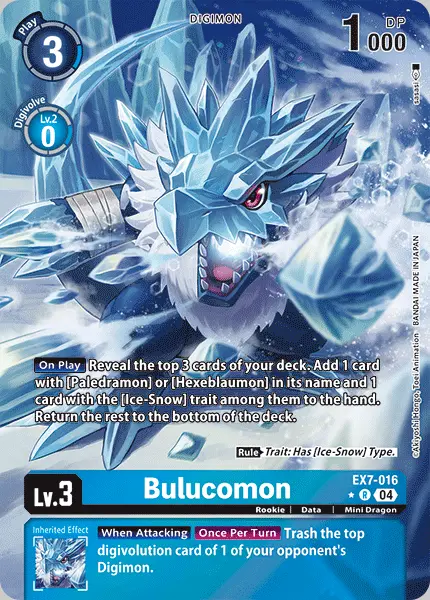 Digimon TCG Card EX7-016_P1 Bulucomon