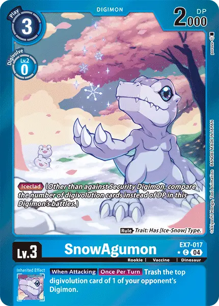 Digimon TCG Card EX7-017_P1 SnowAgumon