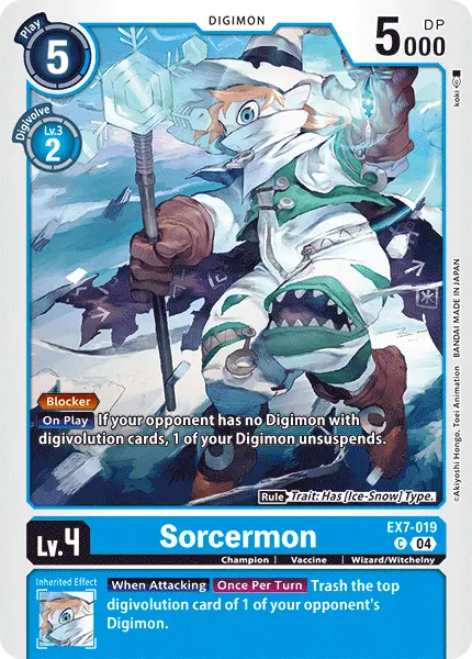 Digimon TCG Card EX7-019 Sorcermon