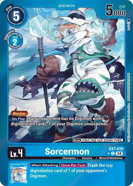 Digimon TCG Card EX7-019_P1 Sorcermon