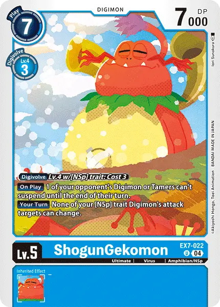 Digimon TCG Card 'EX7-022' 'ShogunGekomon'