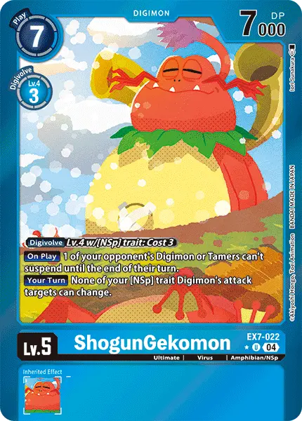 Digimon TCG Card 'EX7-022_P1' 'ShogunGekomon'