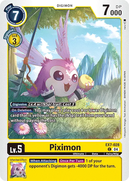 Digimon TCG Card EX7-028 Piximon