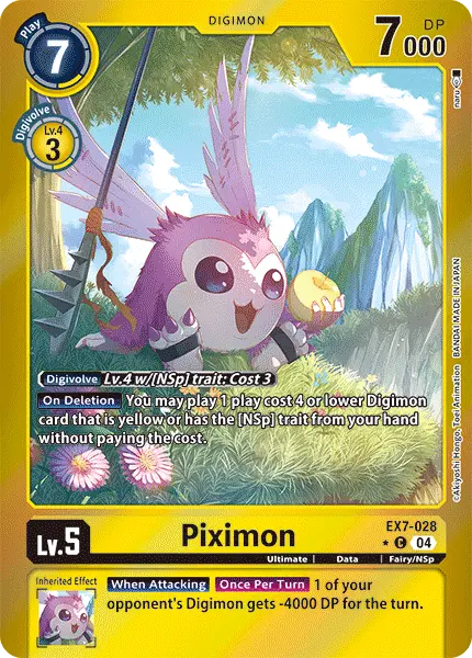 Digimon TCG Card EX7-028_P1 Piximon