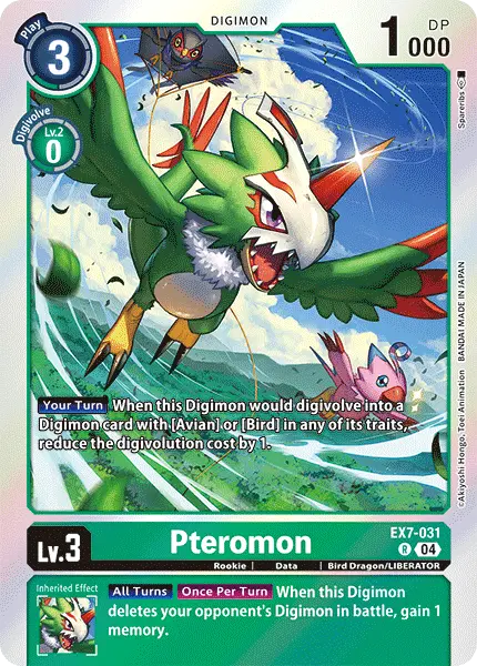 Digimon TCG Card 'EX7-031' 'Pteromon'