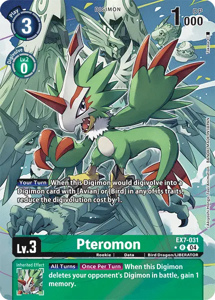 Digimon TCG Card EX7-031_P1 Pteromon