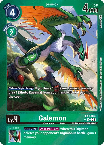 Digimon TCG Card 'EX7-032_P1' 'Galemon'