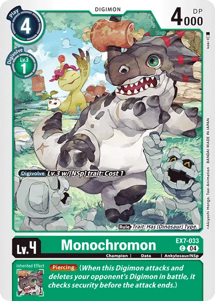 Digimon TCG Card 'EX7-033' 'Monochromon'