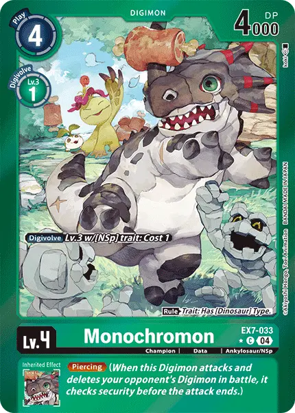 Digimon TCG Card 'EX7-033_P1' 'Monochromon'