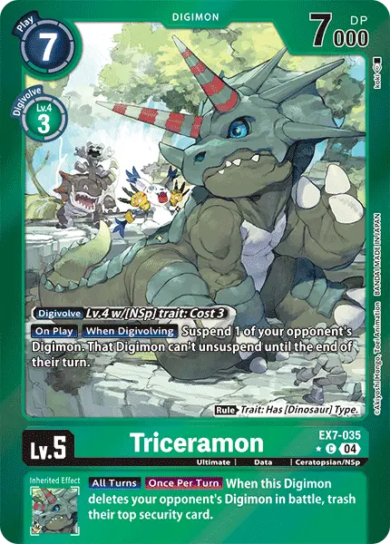 Digimon TCG Card EX7-035_P1 Triceramon