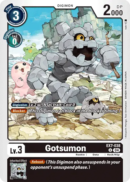 Digimon TCG Card 'EX7-038' 'Gotsumon'