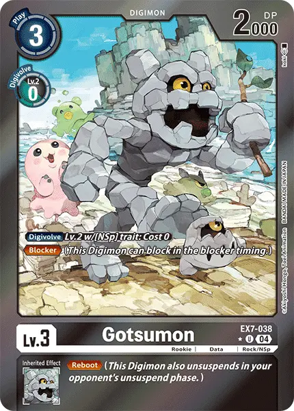 Digimon TCG Card 'EX7-038_P1' 'Gotsumon'