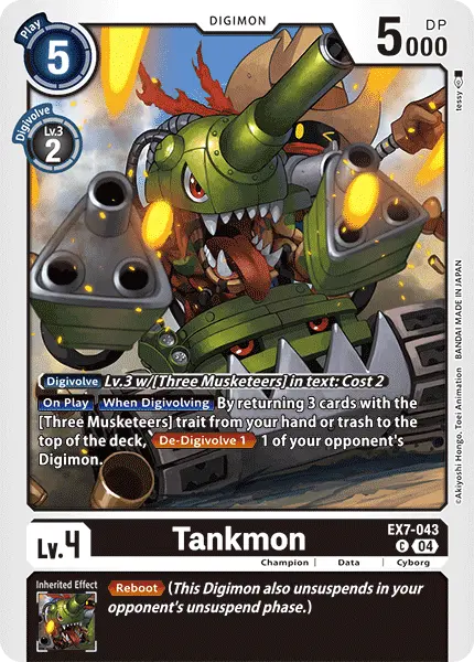 Digimon TCG Card 'EX7-043' 'Tankmon'