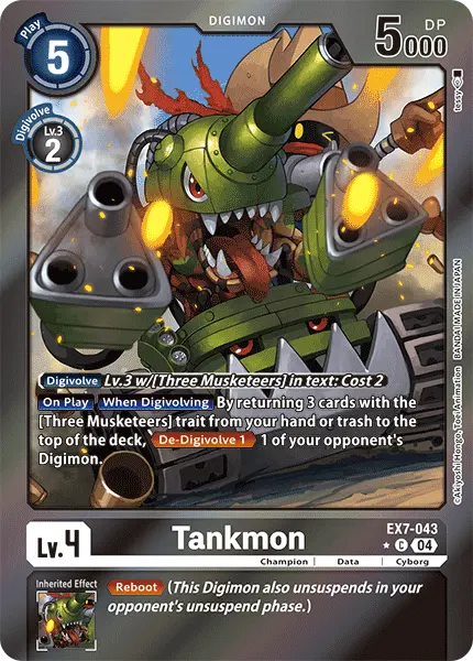 Digimon TCG Card 'EX7-043_P1' 'Tankmon'