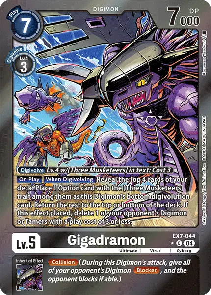 Digimon TCG Card 'EX7-044_P1' 'Gigadramon'