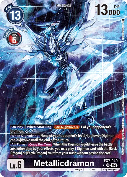 Digimon TCG Card 'EX7-049_P1' 'Metallicdramon'