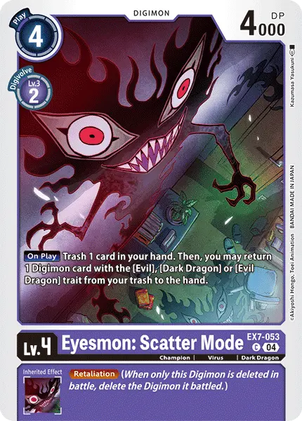 Digimon TCG Card EX7-053 Eyesmon: Scatter Mode