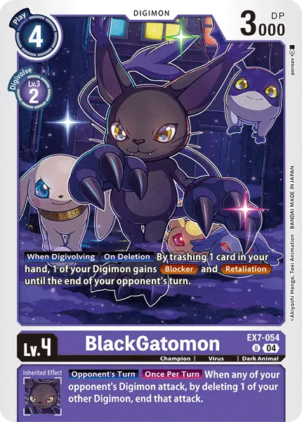 Digimon TCG Card EX7-054 BlackGatomon