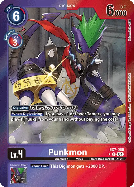 Digimon TCG Card EX7-055_P1 Punkmon