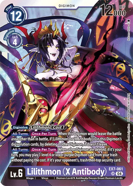 Digimon TCG Card EX7-061 Lilithmon (X Antibody)