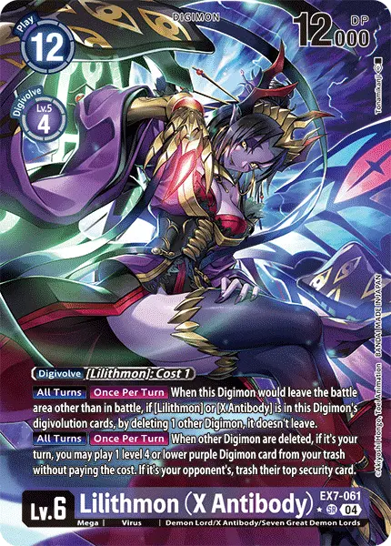 Digimon TCG Card 'EX7-061_P1' 'Lilithmon (X Antibody)'