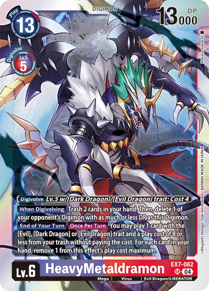 Digimon TCG Card 'EX7-062' 'HeavyMetaldramon'