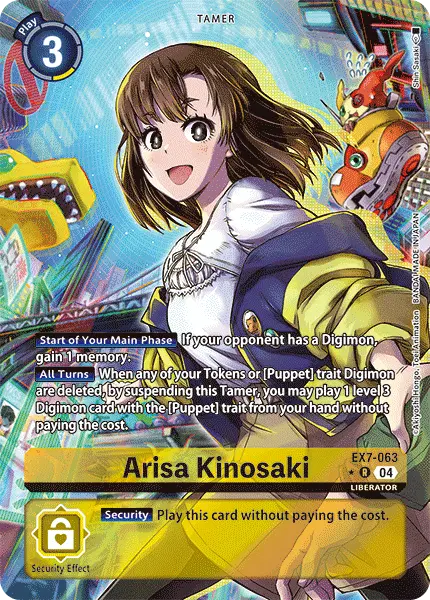 Digimon TCG Card EX7-063_P1 Arisa Kinosaki