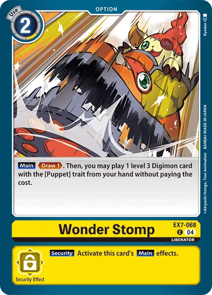 Digimon TCG Card 'EX7-068' 'Wonder Stomp'