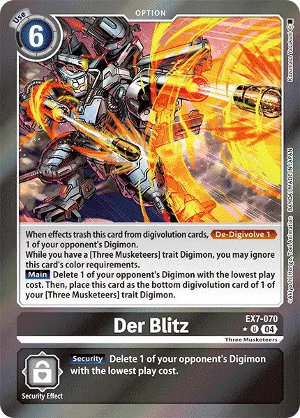 Digimon TCG Card EX7-070_P1 Der Blitz